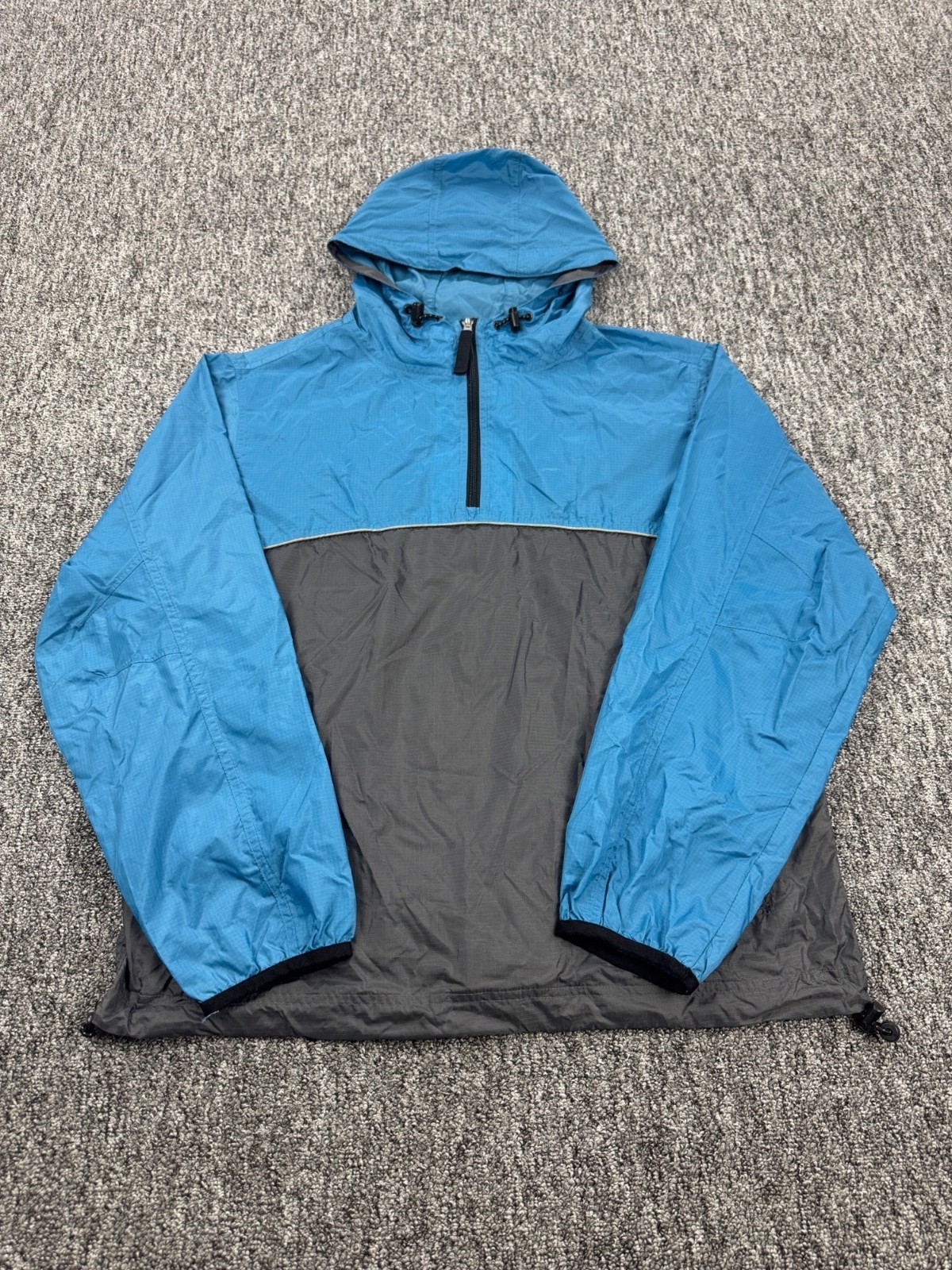 Gap Anorak Jacket Men Small Ripstop Colorblock 1/4 Zip Windbreaker Rain Coat