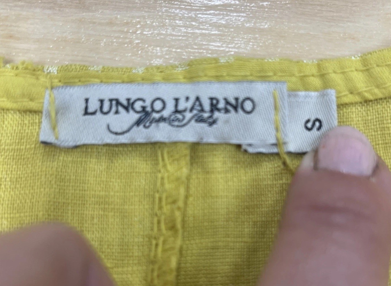 Lungo L’arno Linen Tunic Yellow Size Small Lagenlook Minimalist Beachy Coastal