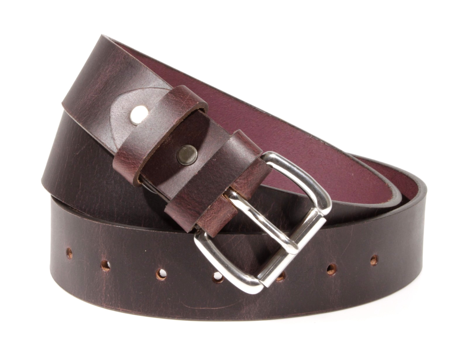 Men’s Full Grain Buffalo Leather Belt 1.5 Amish Made USA Heavy Duty Work Casual