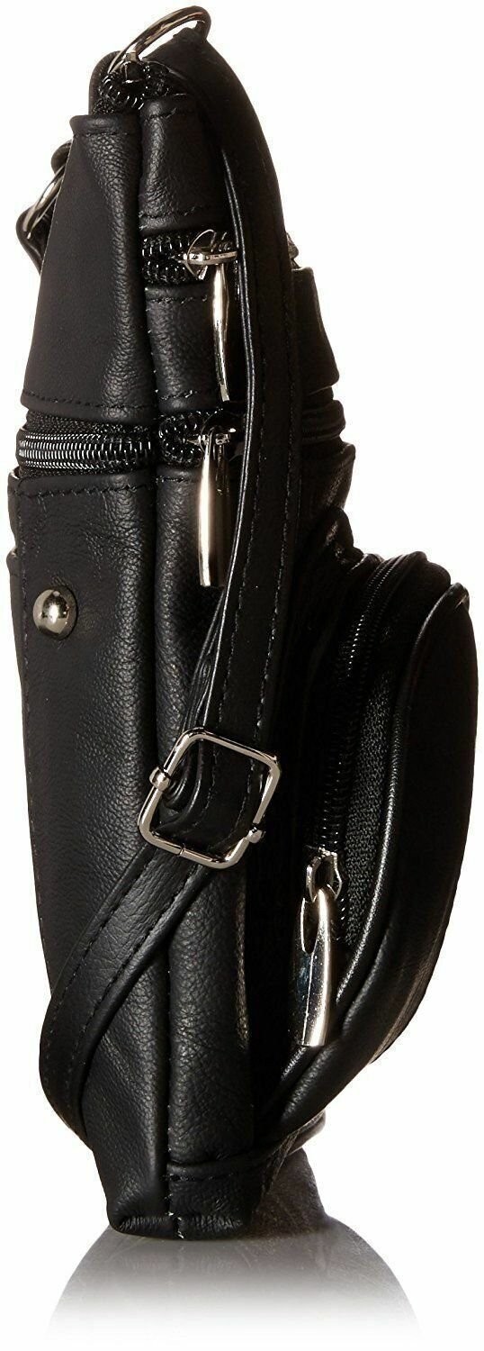Real Leather Shoulder Bag Handbag Purse Cross Body Organizer Smart Phone Pockets