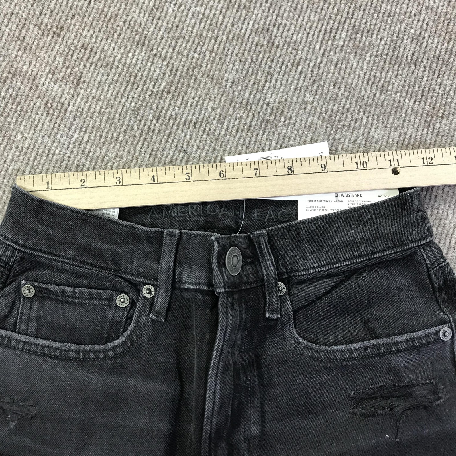 American Eagle Jeans Womens 2 26W Highest Rise 90s Boyfriend Distressed New