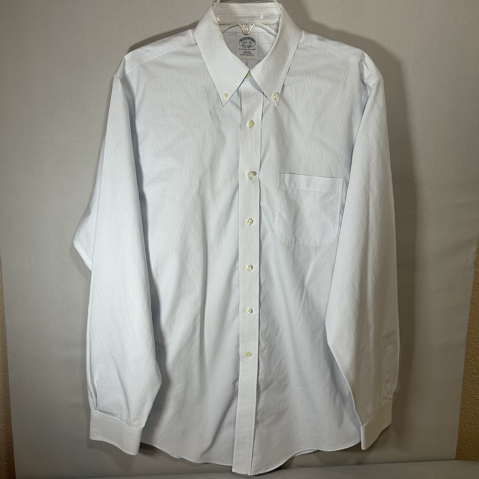 BROOKS BROTHERS Men’s 16 1/2-36 Non-Iron Classic The Original Polo