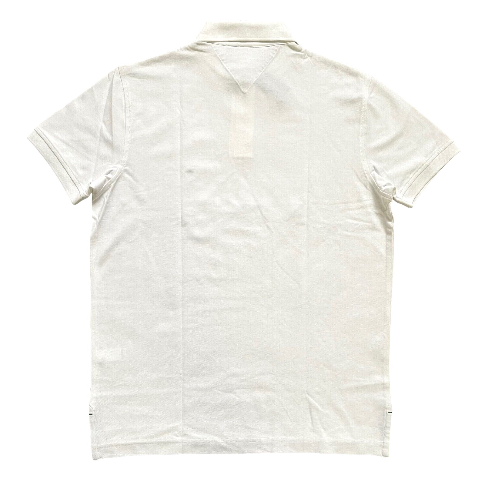 Tommy Hilfiger Men’s THFLEX Regular Fit Solid Short Sleeve Mesh Polo Shirt White