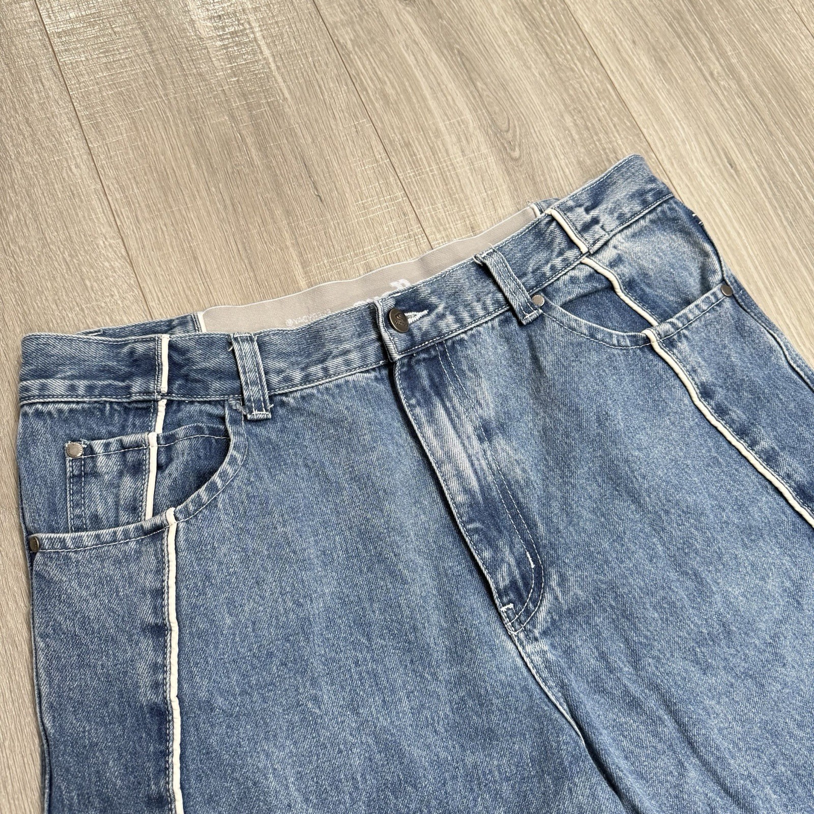 Scuffers Mowa Wide Leg High-Rise Denim Jeans Baggy 12in Openings Size 34