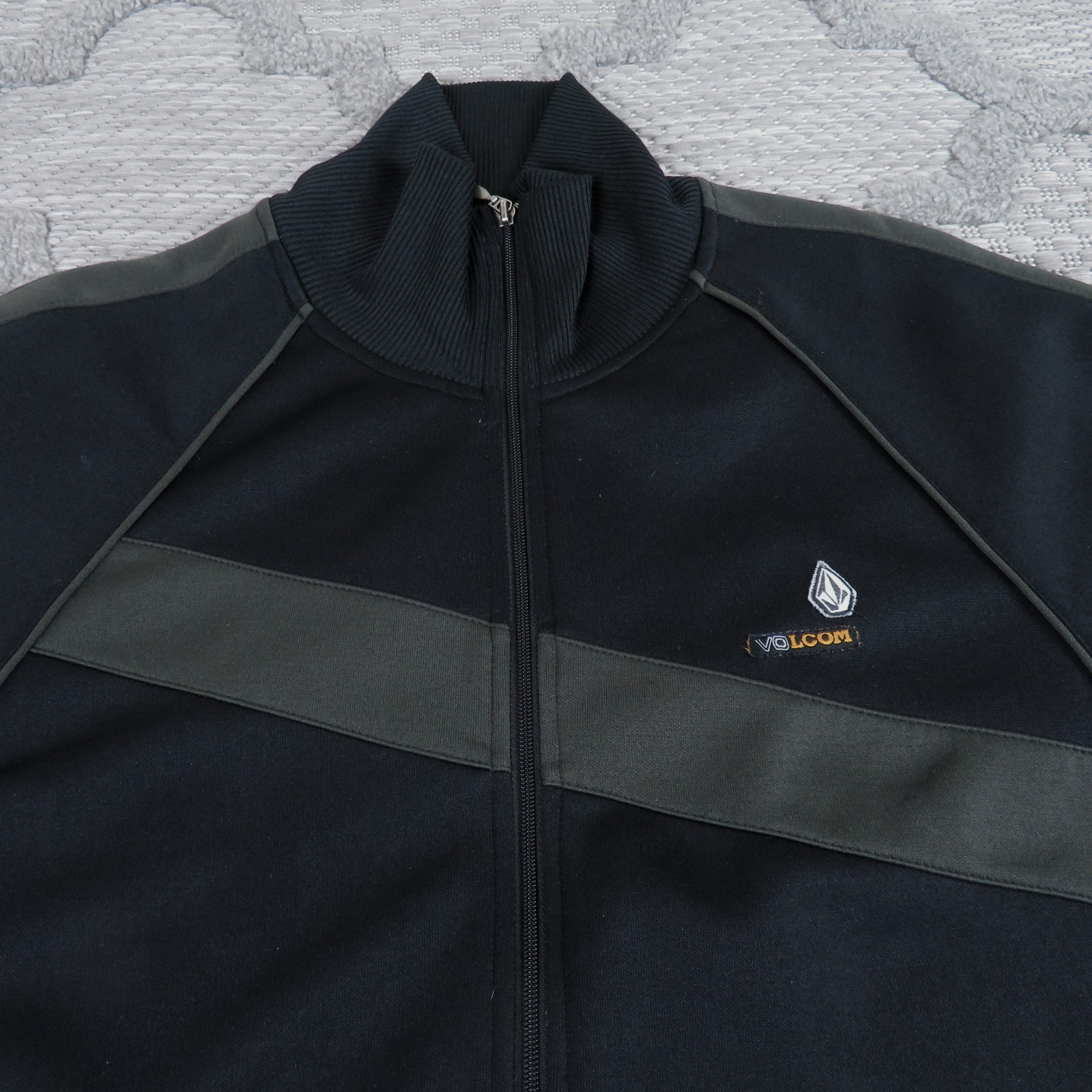 Vintage Volcom Jacket Mens XL Black Track 9 Mile Y2K Streetwear Skateboard Retro