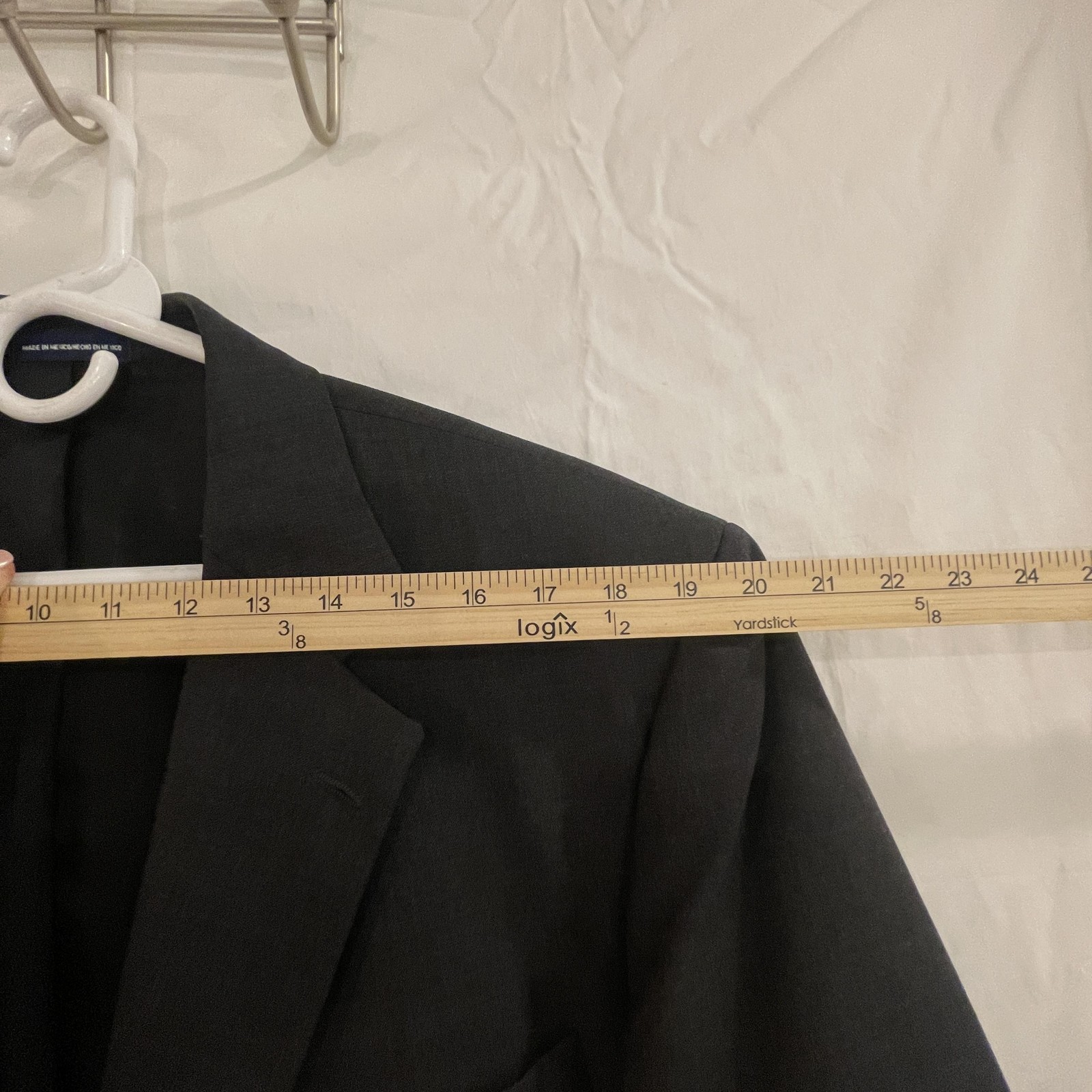 Stafford Essentials Blazer Sport Coat Mens 46R Gray Wool 2 Button Notch Lapel