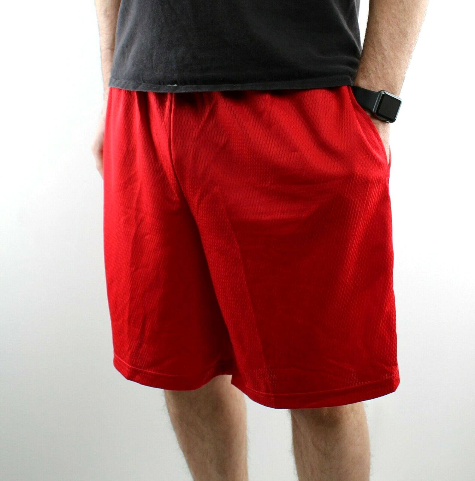Men’s Gym Basketball Shorts Athletic Workout Active Mesh Short with 2 Pockets