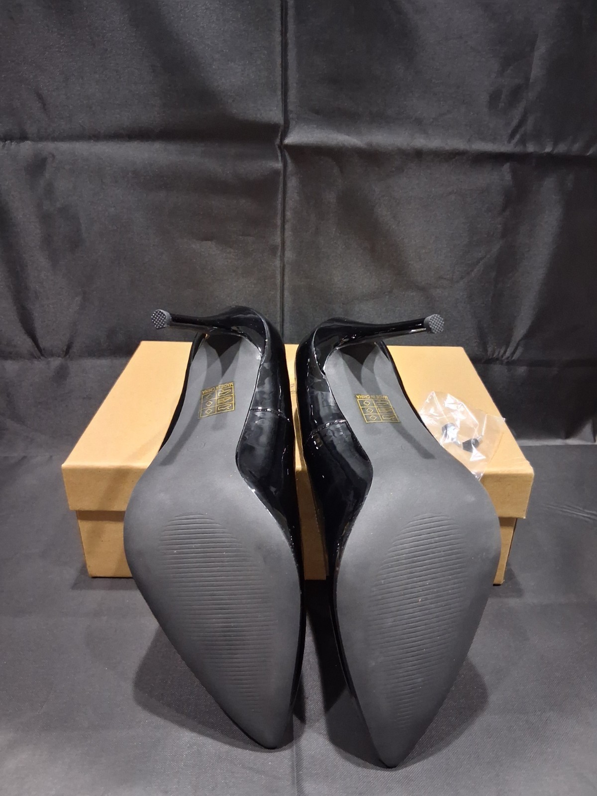 Elisabet Tang Pointed Toe Patent Leather 12cm/4.7 Inch Stiletto Heels, All Black