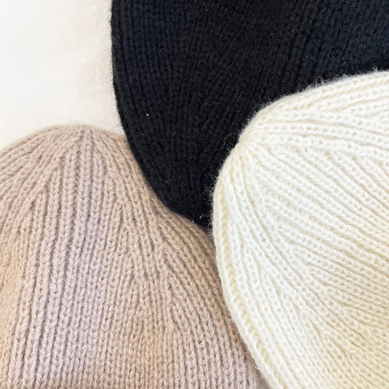 CORIRESHA Women’s Cute Heart Embroidery Beanie Soft Knitted One Size, Beige