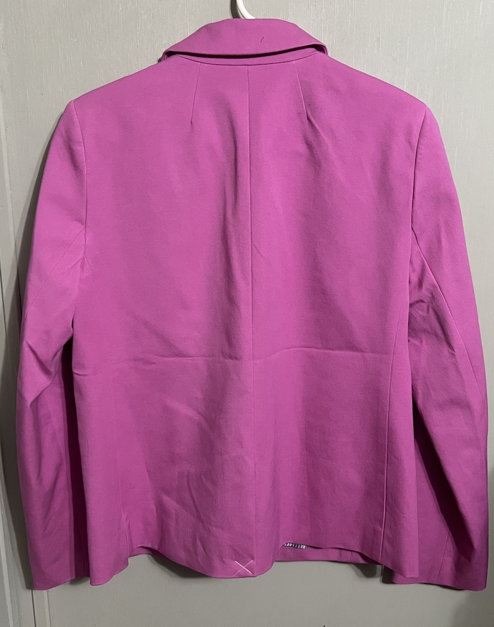 J.CREW Women’s Pink Solid Button Front Lined Blazer Jacket Pockets Size 8