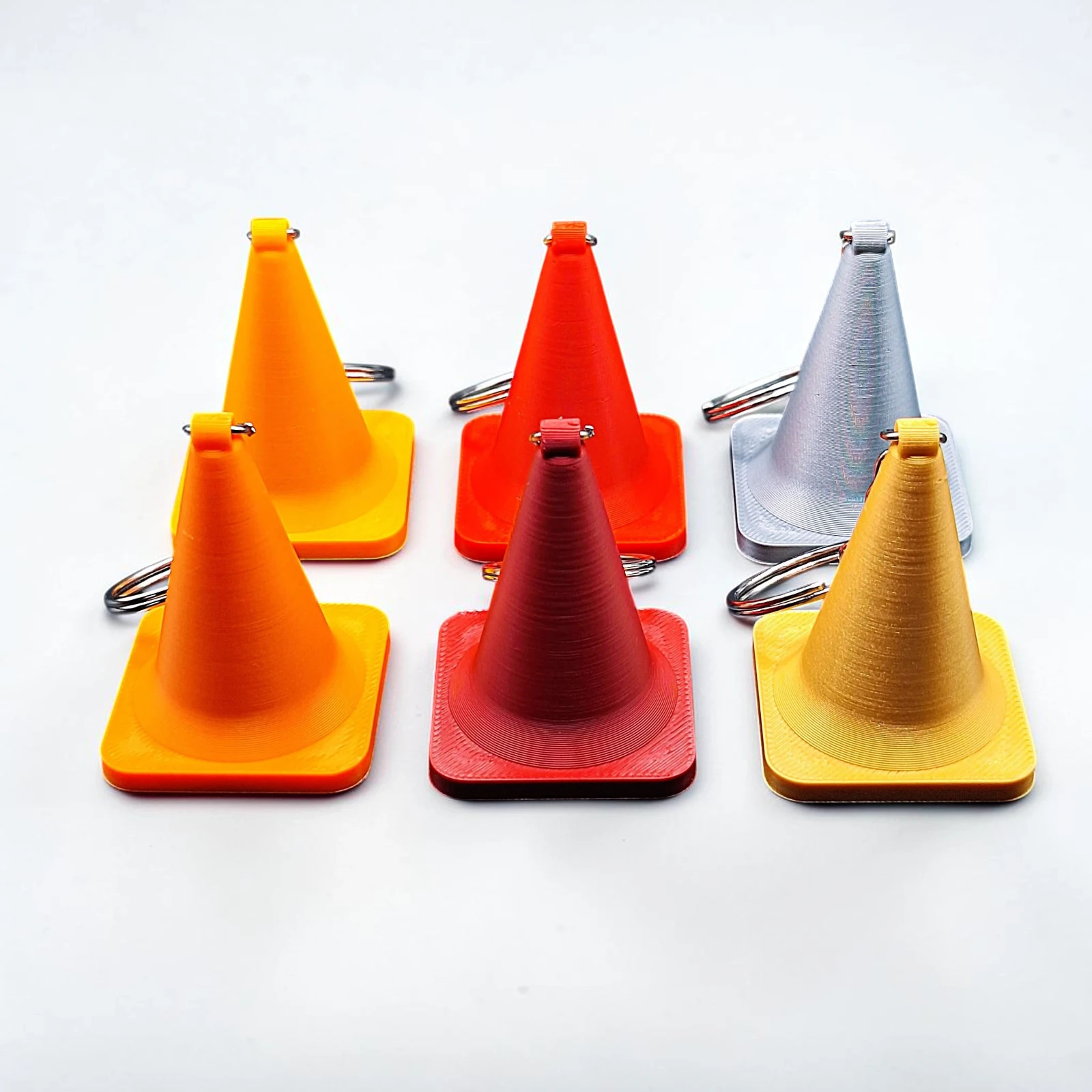 Mini Traffic Cone Keychains (1-500) Construction Worker Party Favor Charm Lot