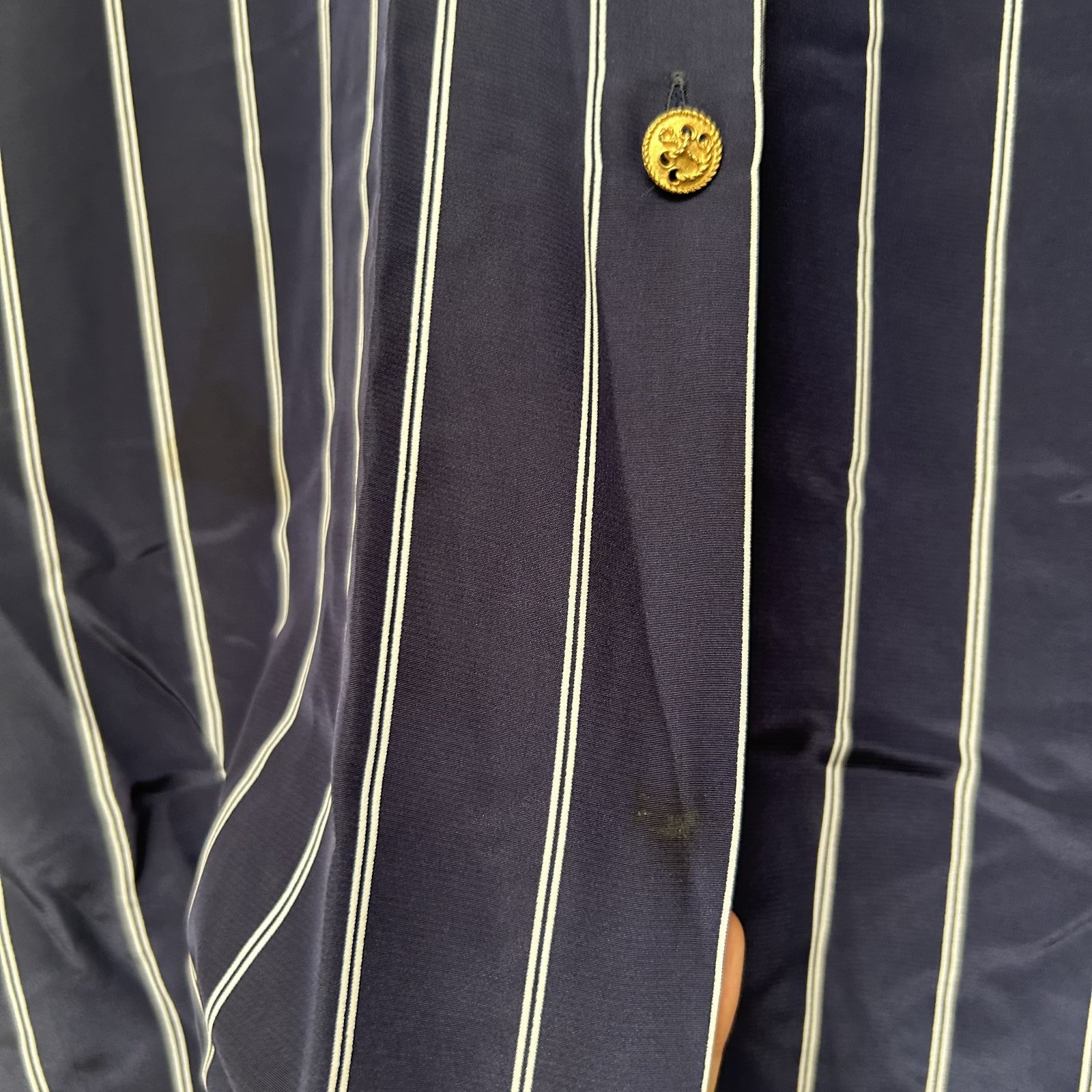 Vintage Christian Dior Boutique 1995 Navy Stripe Shirt Camisole Set FR 38