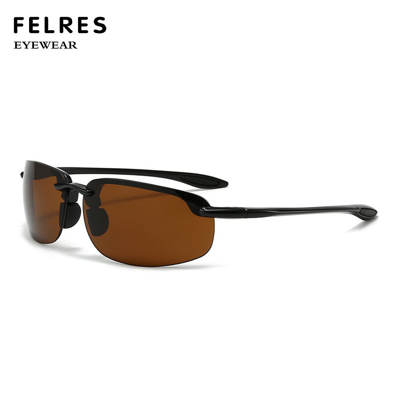 Men Oval Classic Sunglasses Retro Half Frame Outdoor Driving Riding Glasses New