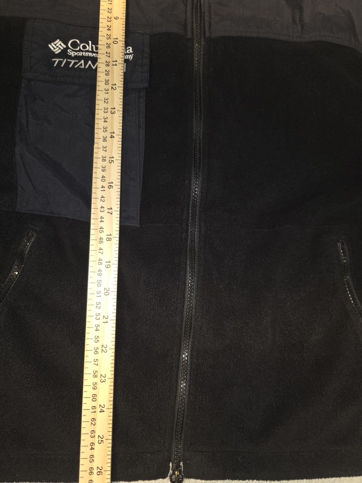 Columbia Titanium Fleece Nylon Full Zip Size S Black Jacket