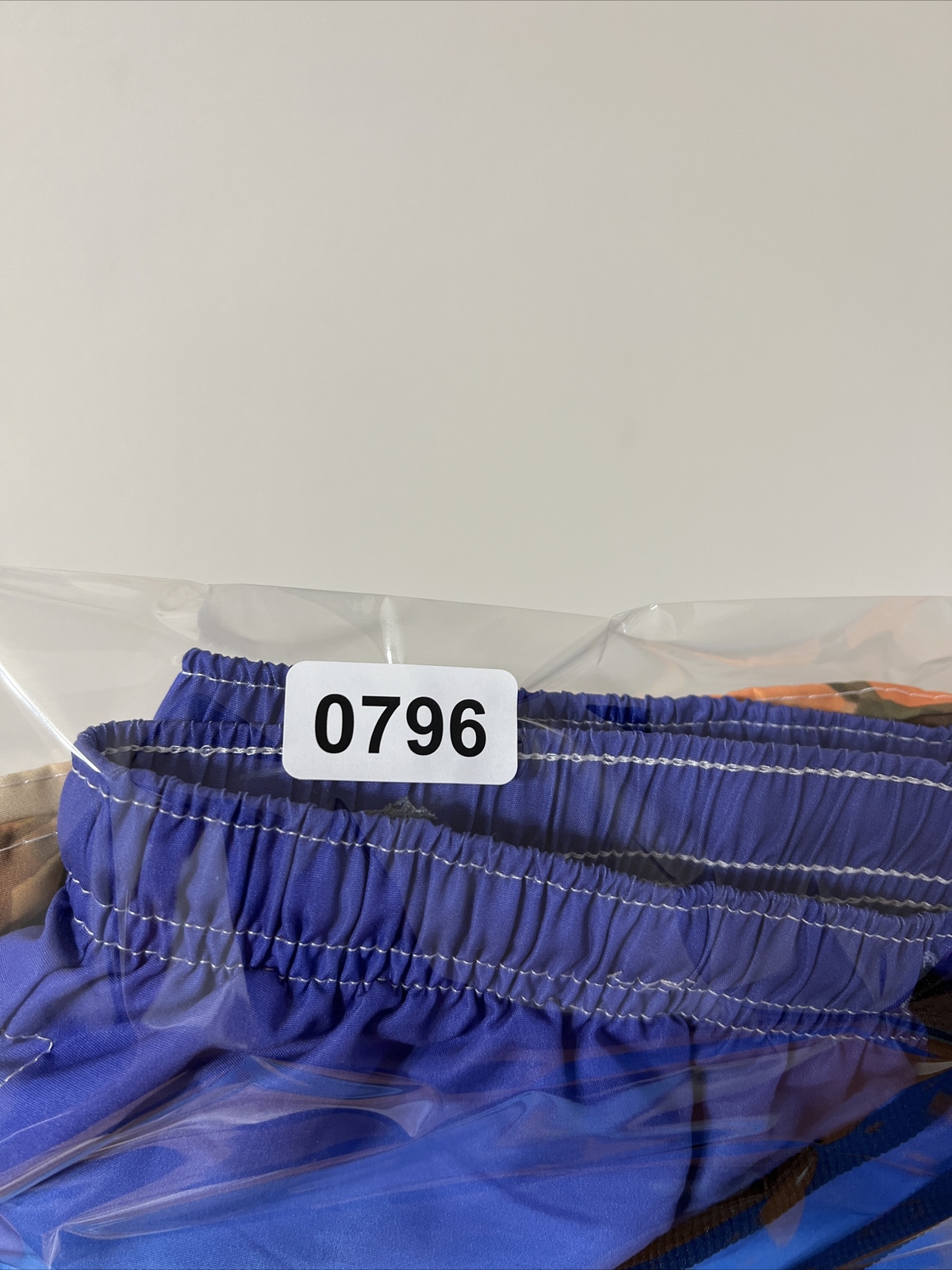 Dragon Ball Z Shorts Mens 26 Blue Ombré Swim Trunks Elastic Waist Goku Palm Tree