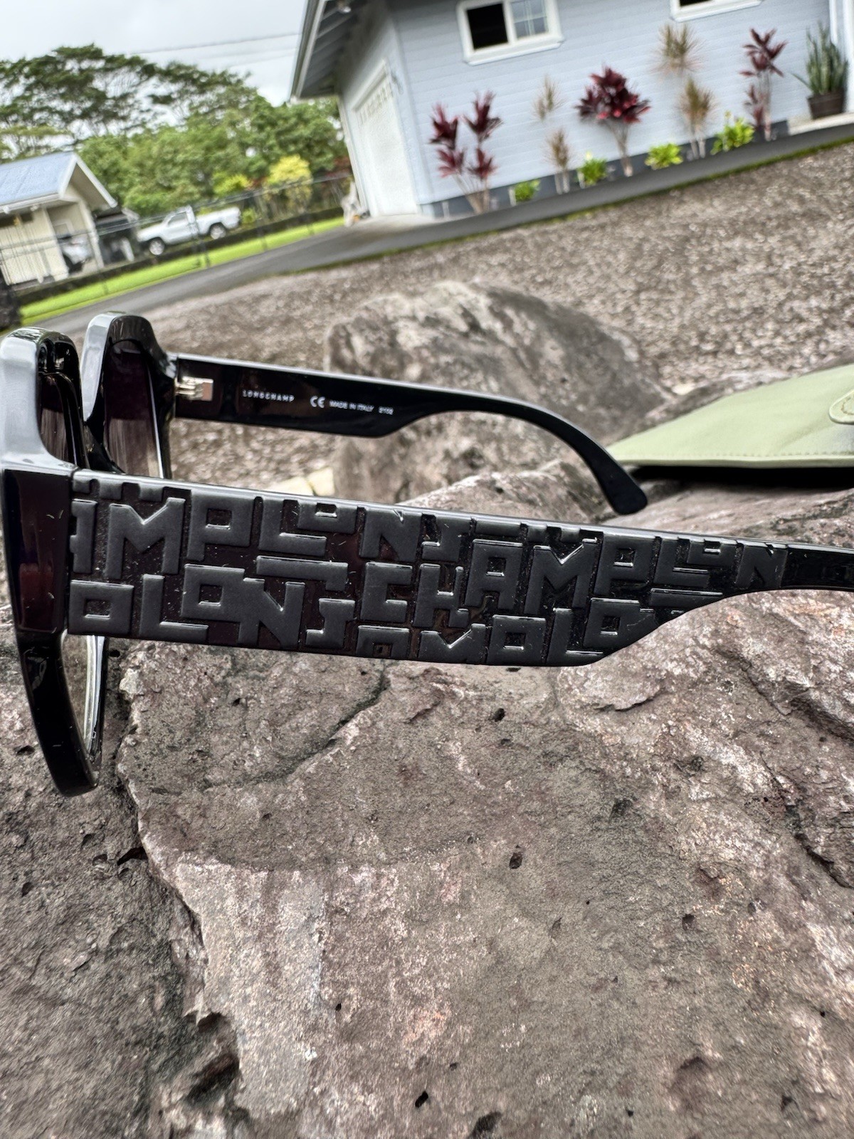 Longchamp LO690S Black Oversized Square Sunglasses Made in Italy case 54□21 140
