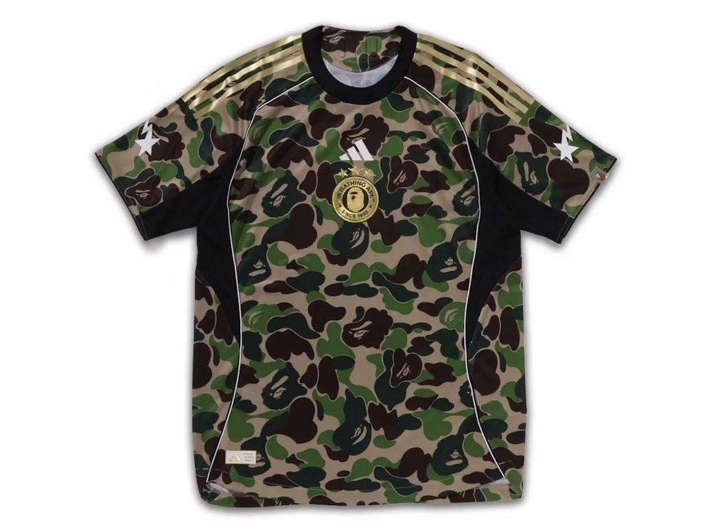Adidas x BAPE ABC Camo Football Soccer Jersey Green KB2202 A Bathing Ape Collab