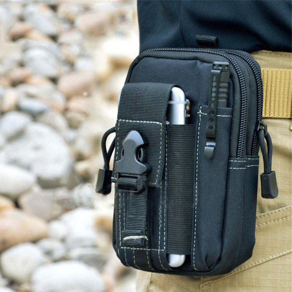 Men’s Tactical Molle Pouch Military EDC Waist Belt Fanny Bags Cell Phone Pocket