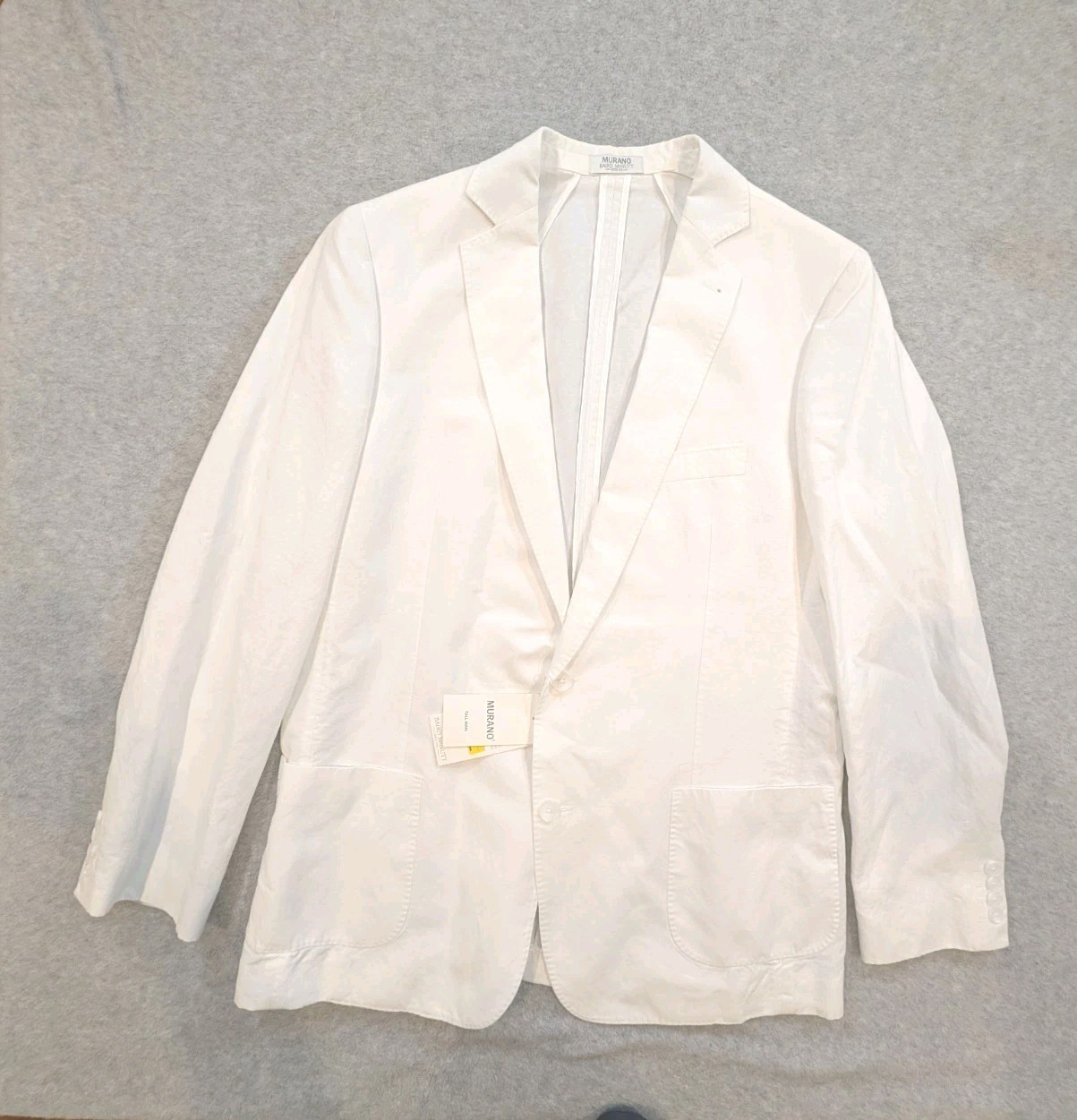 Baird McNutt Murano White Linen Blend Blazer Jacket Mens XLT Single Breasted