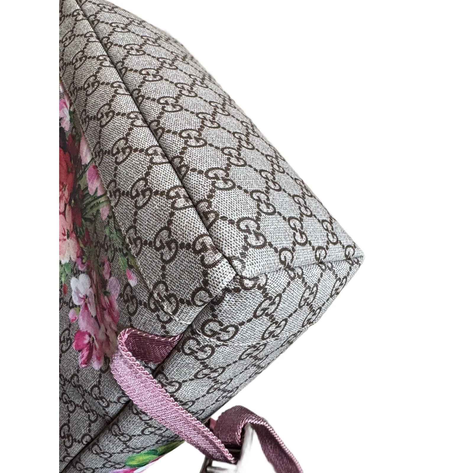 Gucci Flora Flap Backpack Beige Pink Green Red Gg Supreme Monogram (aa072426f5r)