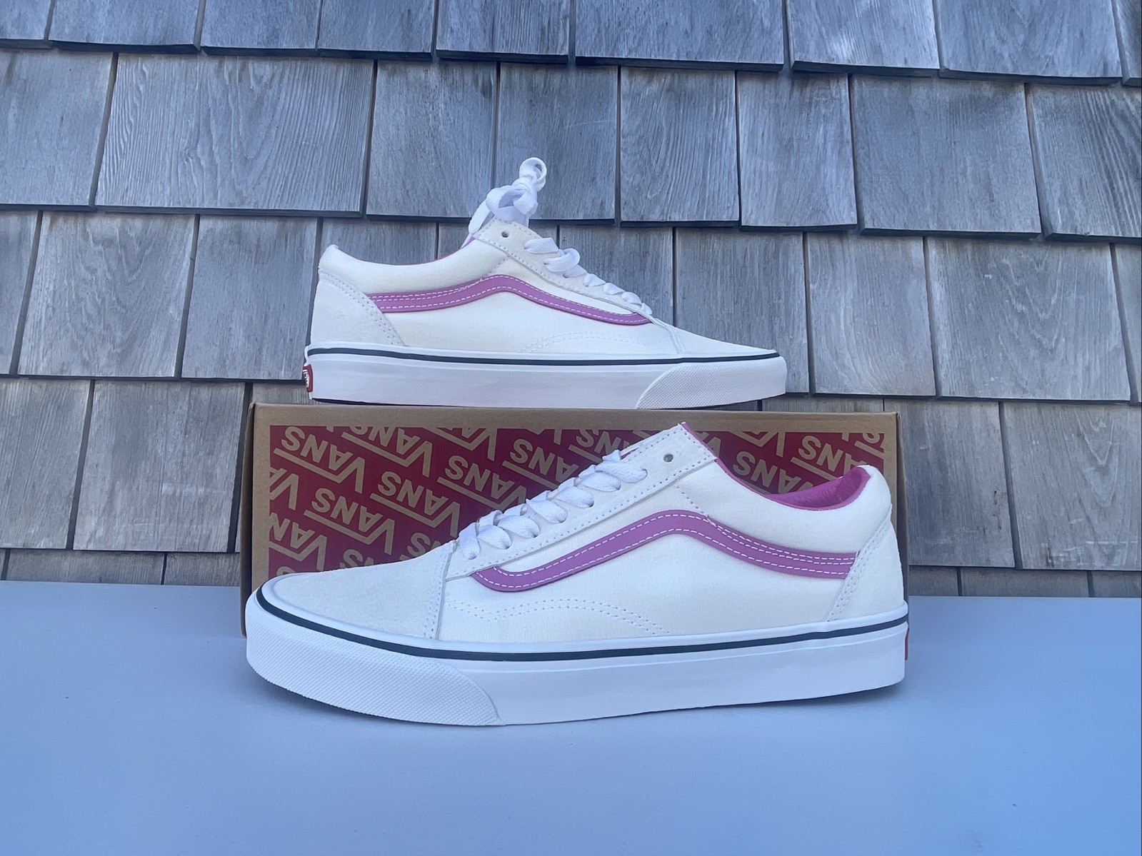 Vans Old Skool Pop Raspberry Rose Pink Sneakers VN000CR5YLZ Men’s Size 9.5 NEW