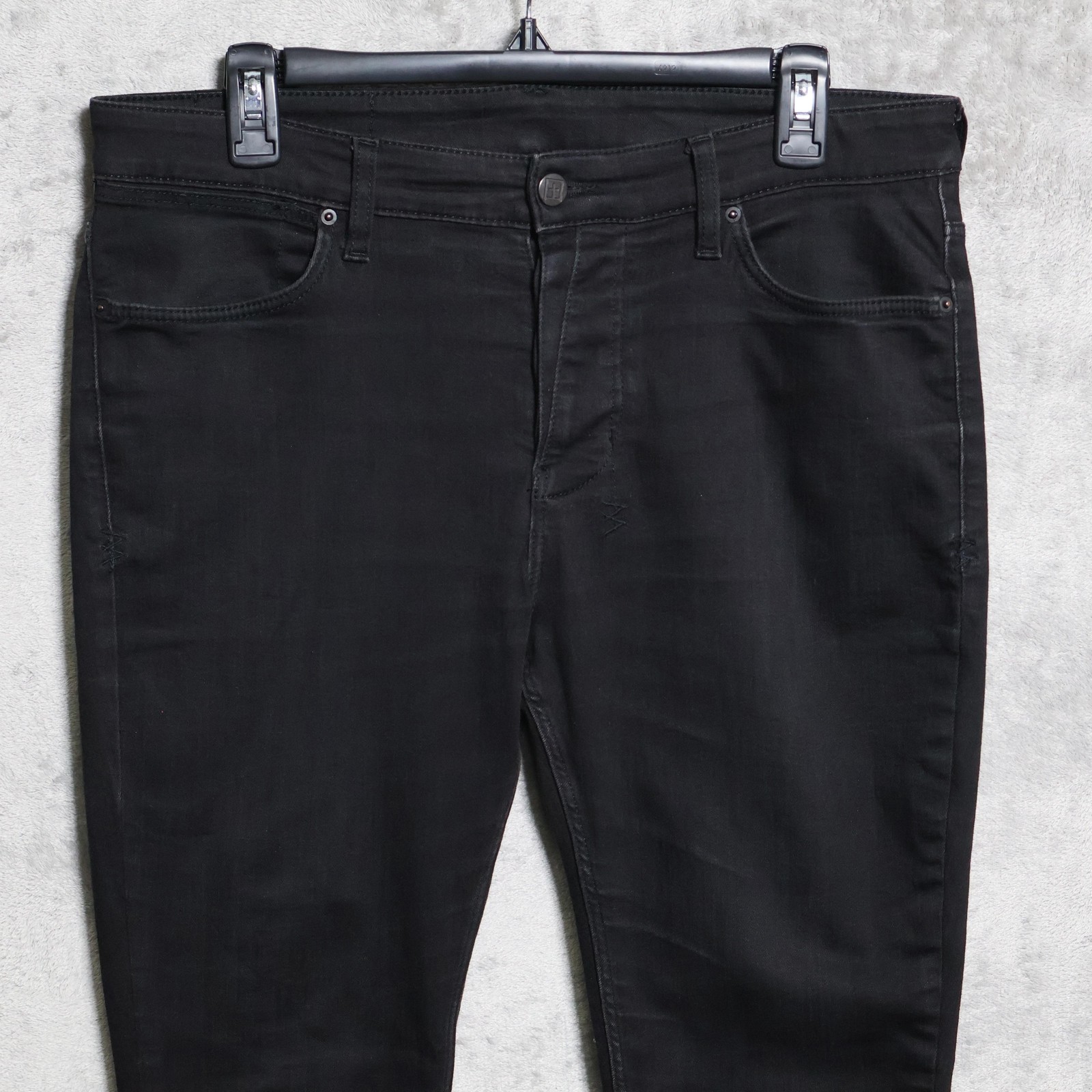 Ksubi Jeans Mens 34×26 Black Skinny Slim Charcoal Wash KM-50 Stretch Streetwear