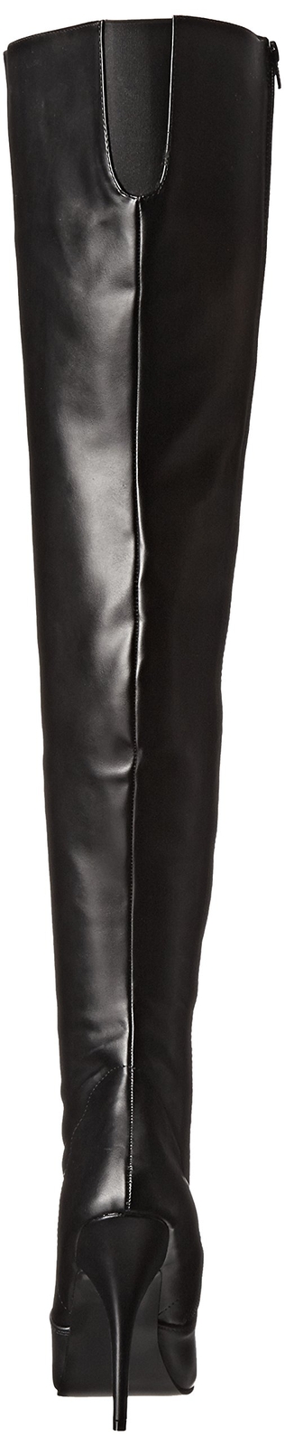 Pleaser Women’s Seduce-3000 Thigh High Boot Matte Black size 6
