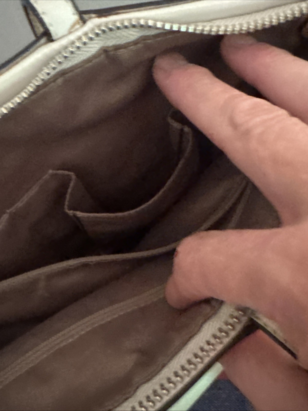 COACH PURSE Cream & Brown Monogram Canvas & Leather