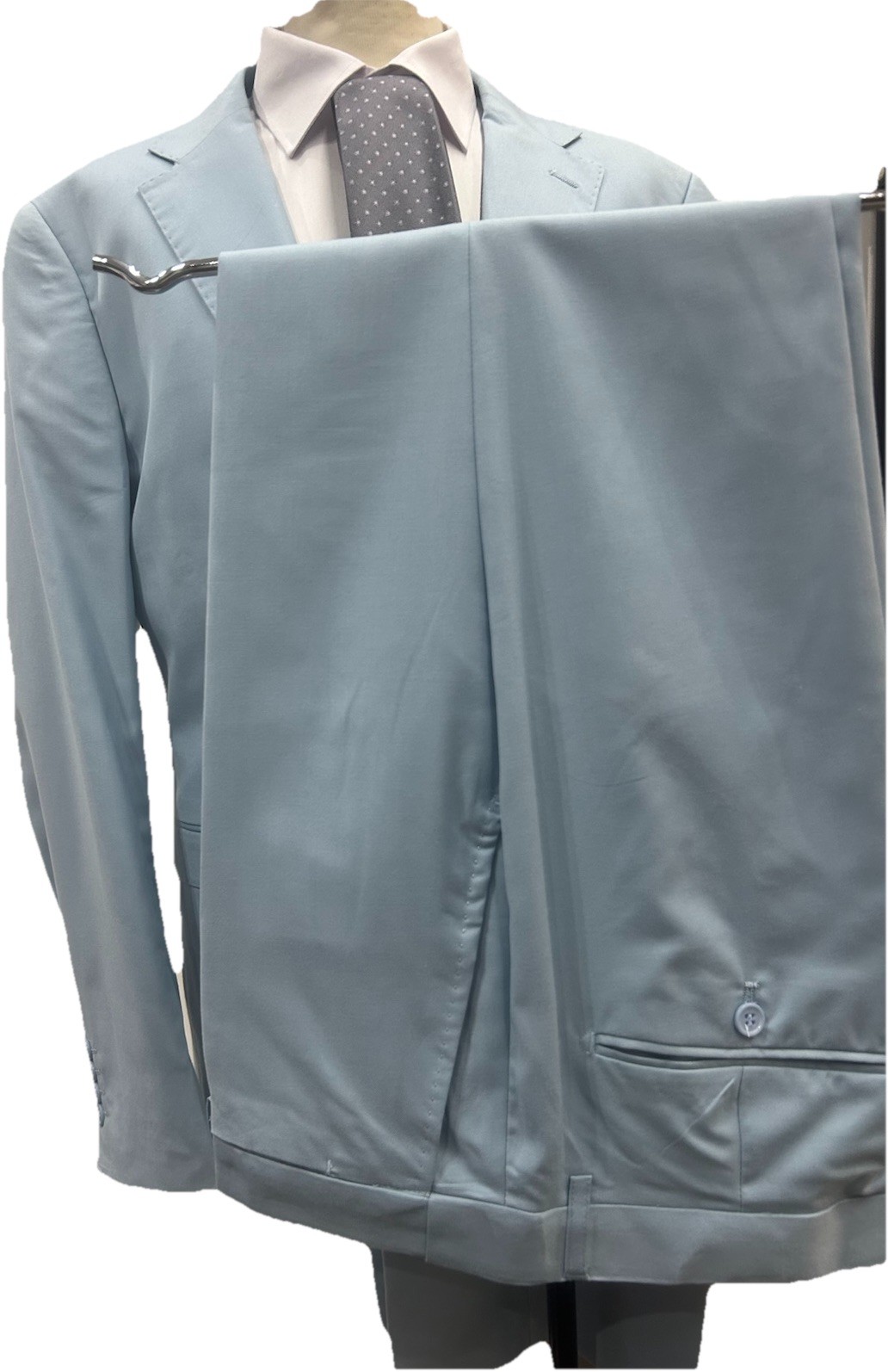 Men’s Light Blue Slim Fit Dress Made In Italy Summer 46 48 50 52 54 58