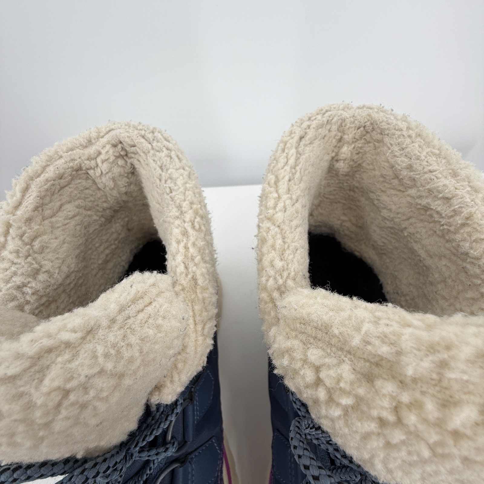 Sorel Winter Ankle Boots Womens 7.5 Cozy Carnival Nylon Snow Waterproof Navy