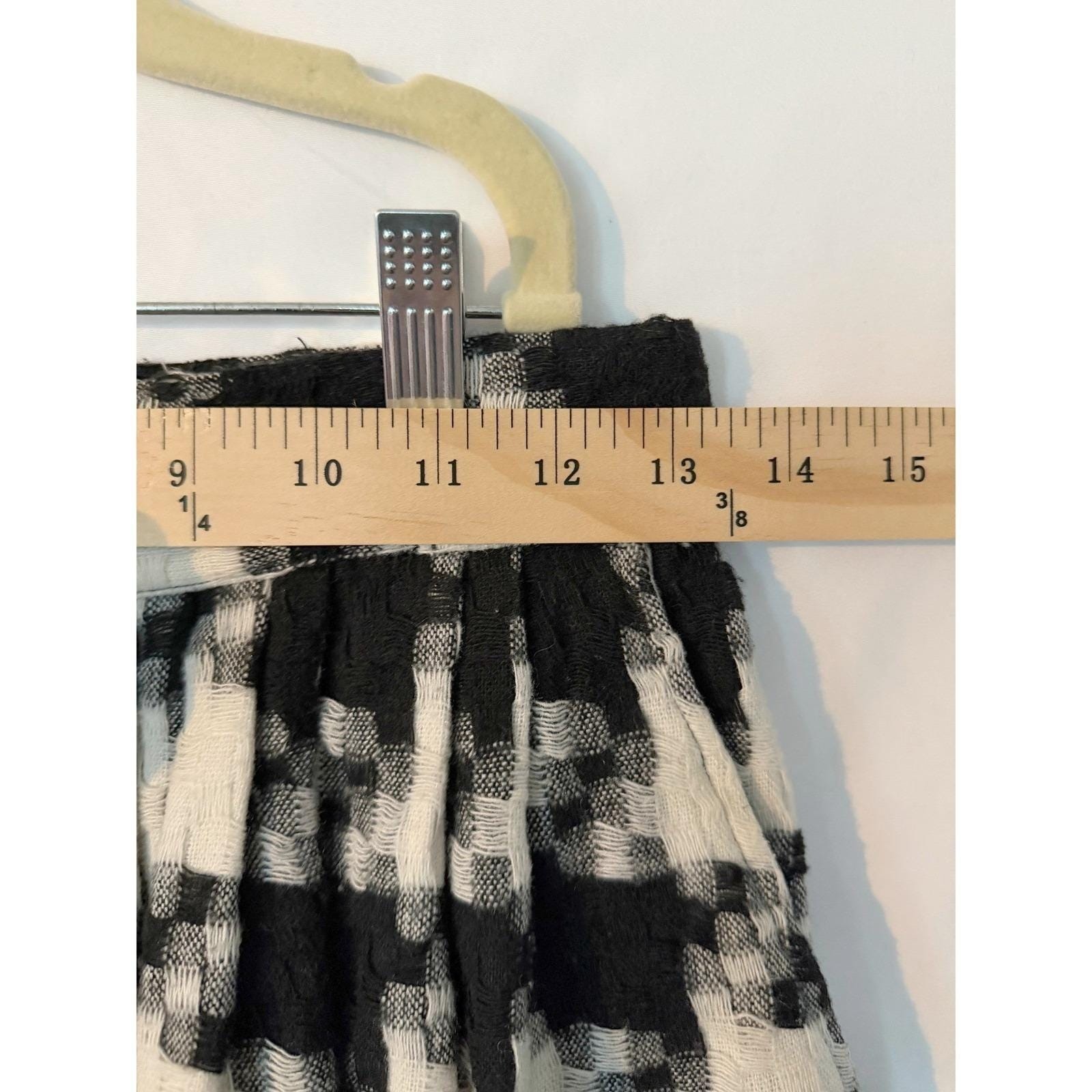 Vintage Norton & Company Houndstooth Midi Skirt w/ Pockets Women XS Office Siren