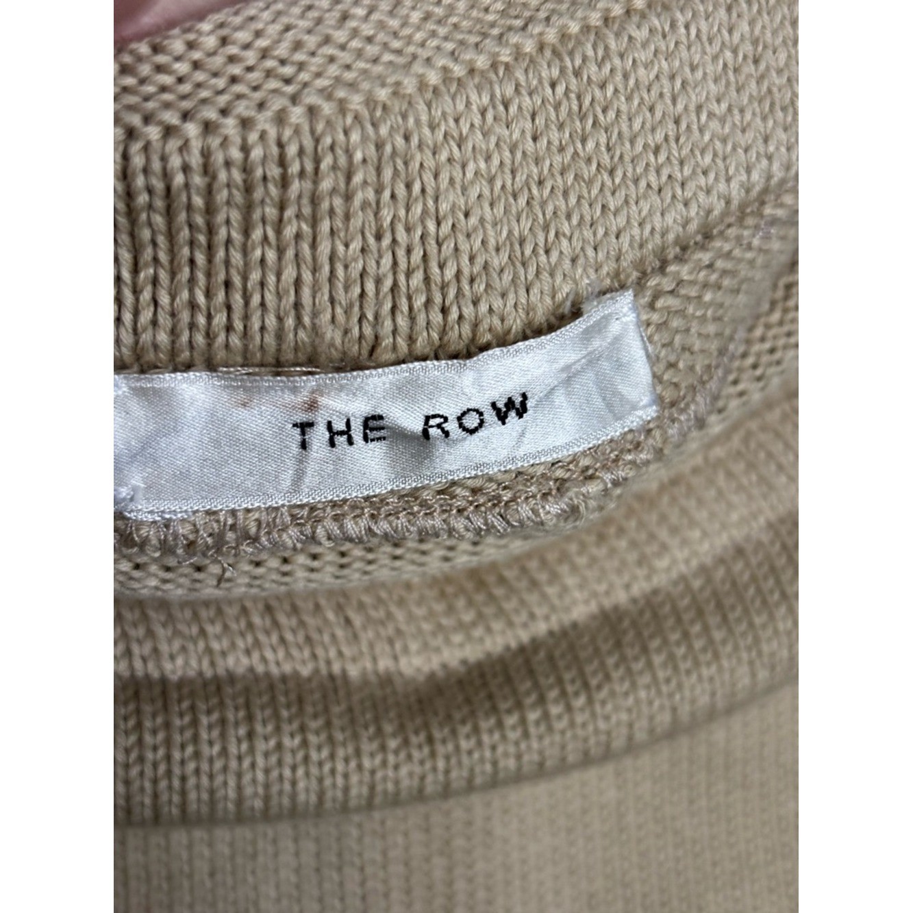EUC The Row Calista Neutral Tan Knit A-Line Skirt Pull On Size M