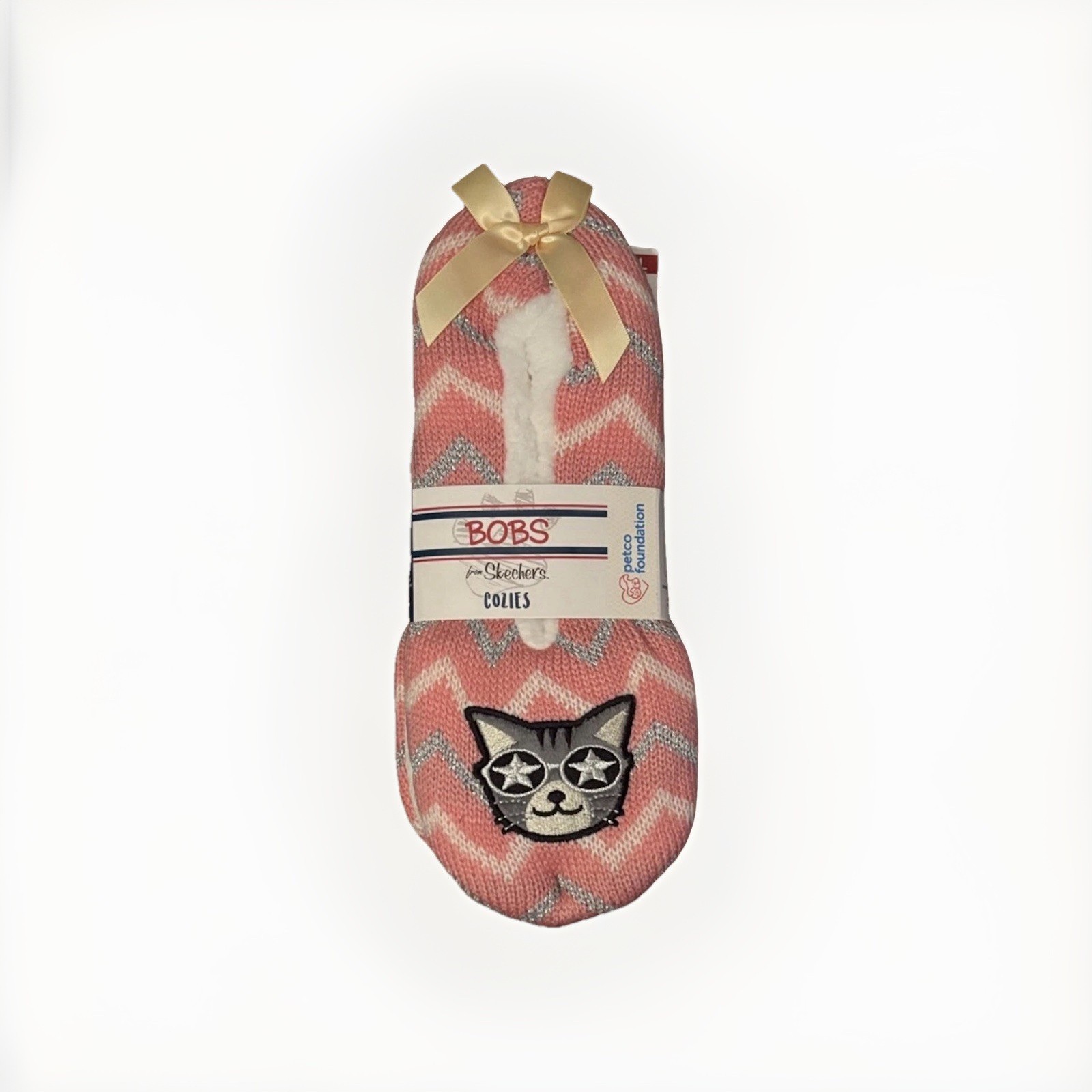 BOBS from Skechers, Women’s L/XL (9-11), slip resistant slippers with cat design