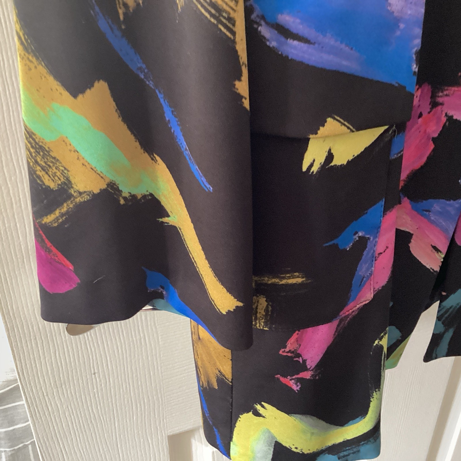 Joseph Ribkoff Size18 Lined Long Jacket-Length 35 1/2”…Multicoloured Modern