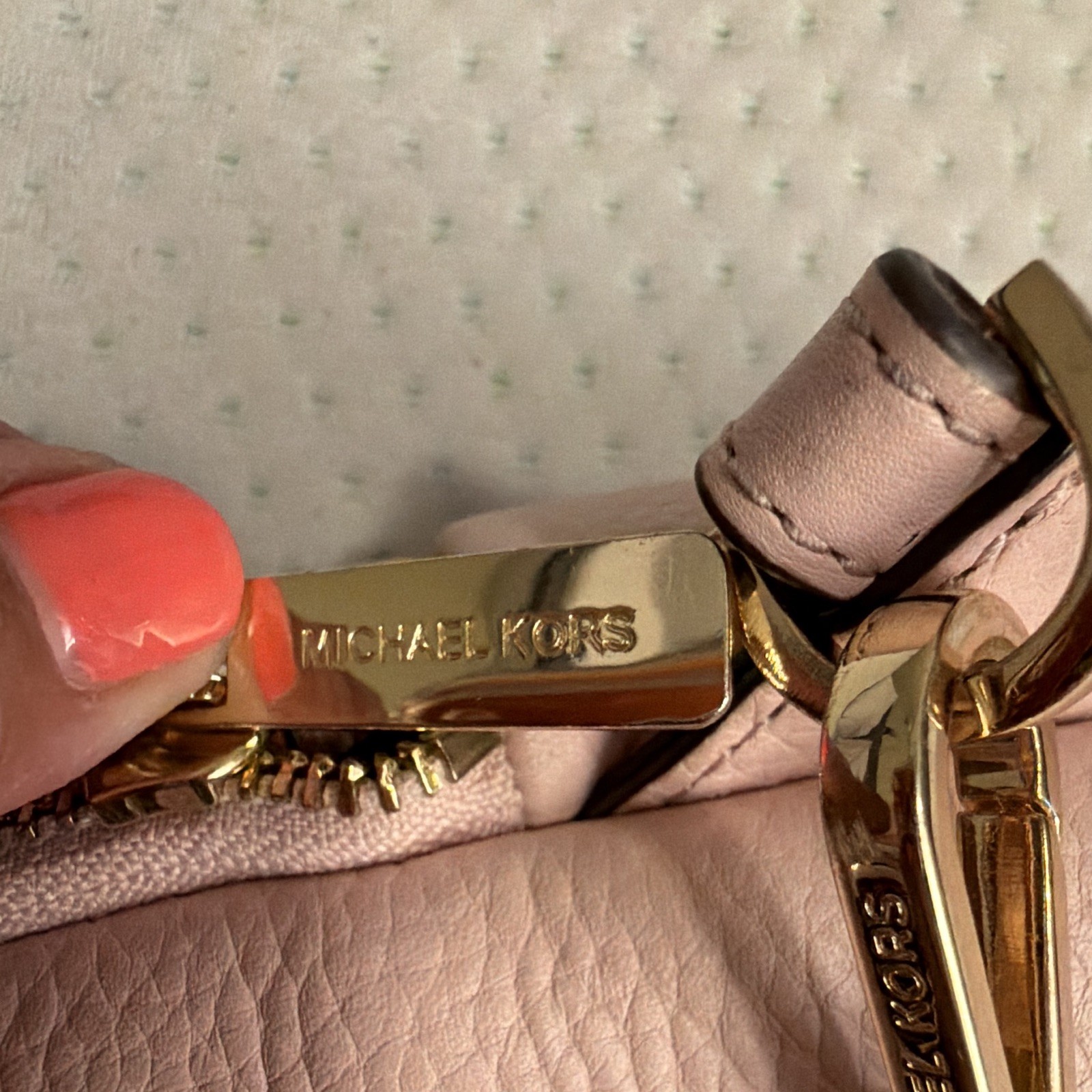 Michael Kors Erin Small Convertible Backpack Powder Blush Logo Gold Hardware Zip