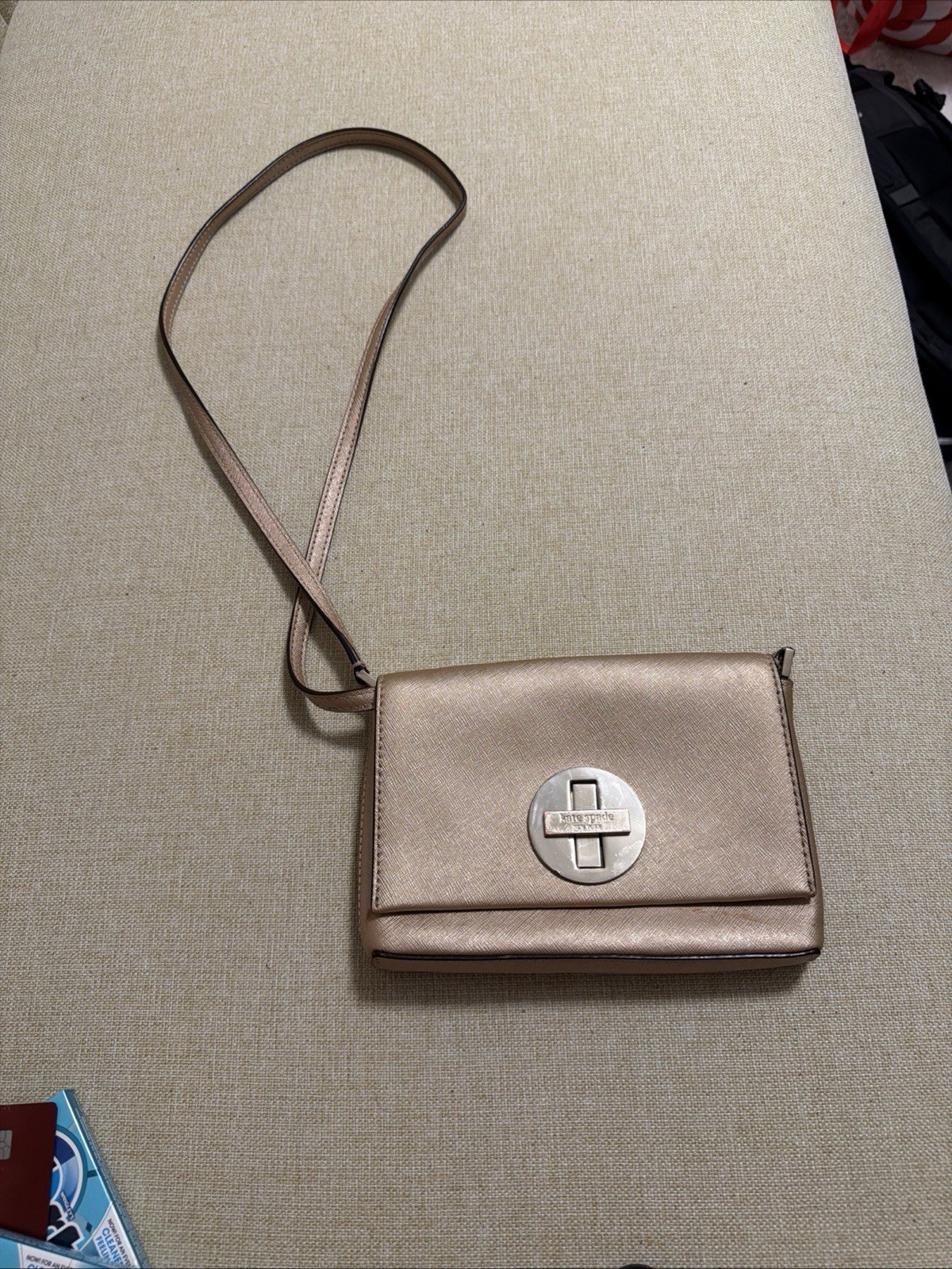 Kate Spade New York Newbury Lane Sally Crossbody Bag Metallic Rose Gold