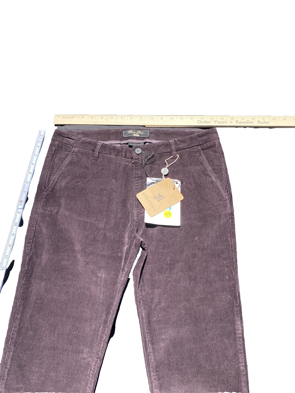 Historic Crew Men’s Brown Corduroy Pants Size 46 NWT Zipper & Button Closure