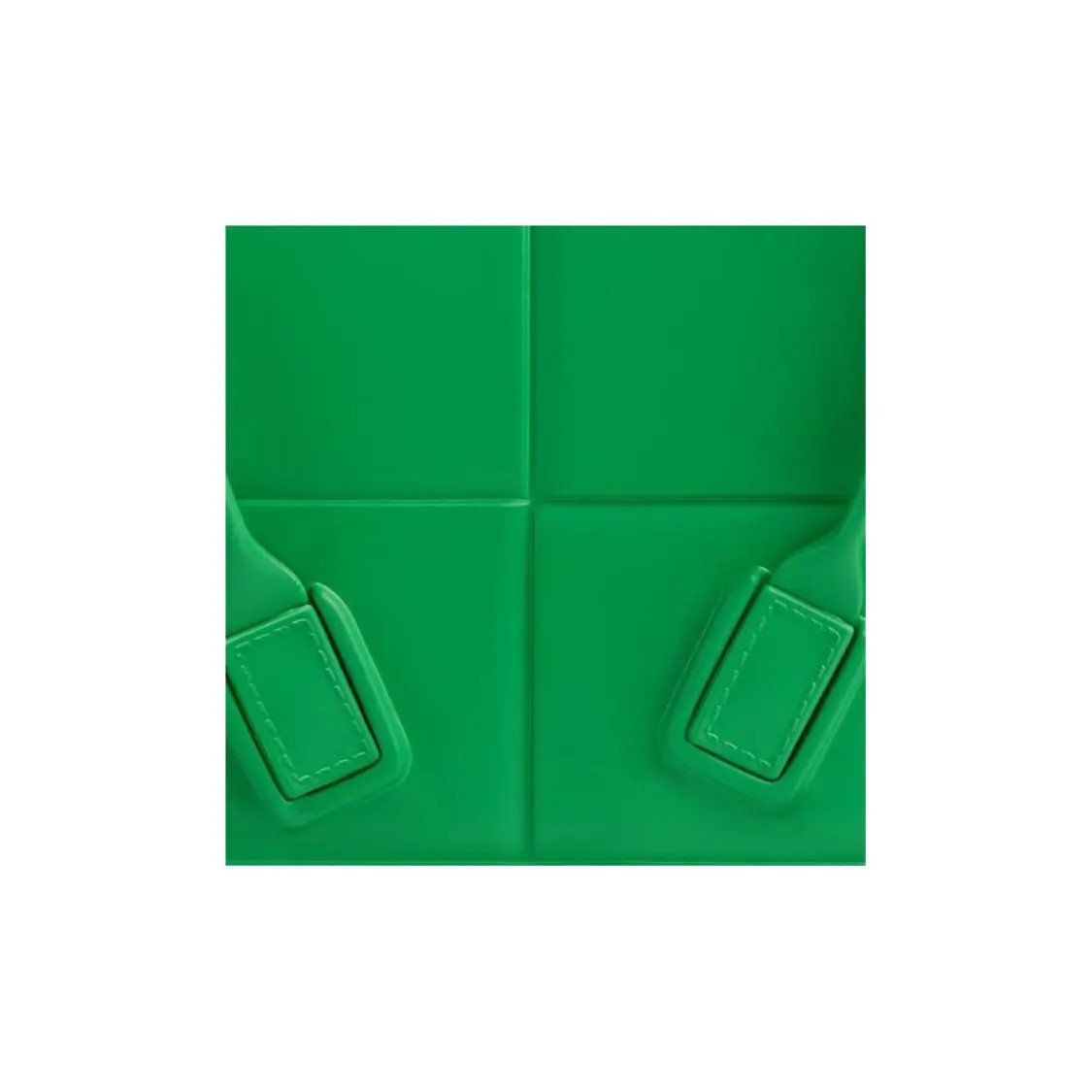 Bottega Veneta Solid Color Rubber Handbag for Women Green 8.2x3x11.4 in