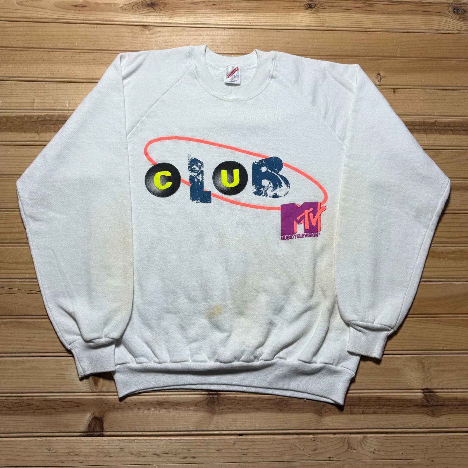 Vintage 90s MTV Music Television Club Crewneck Pullover Sweatshirt USA – Large