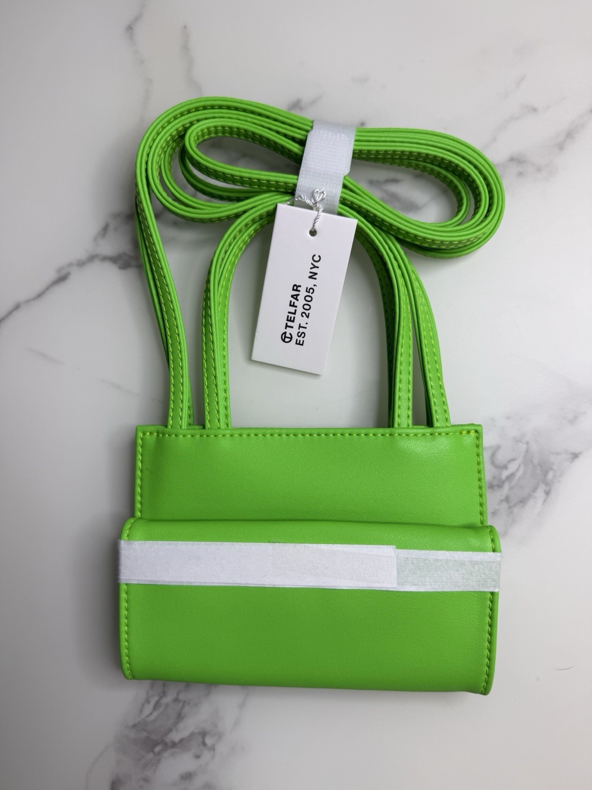 TELFAR Shopping Bag Highlighter Green Small Designer Bag