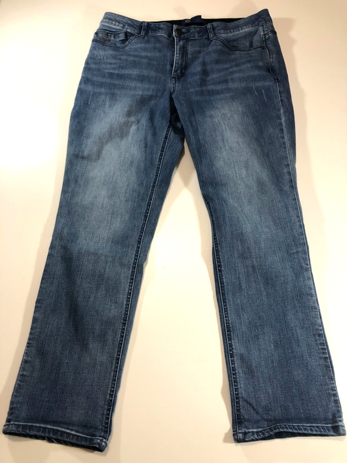 Democracy Ab Technology Womens Jeans Size 14 Blue Denim Mid Rise Stretch
