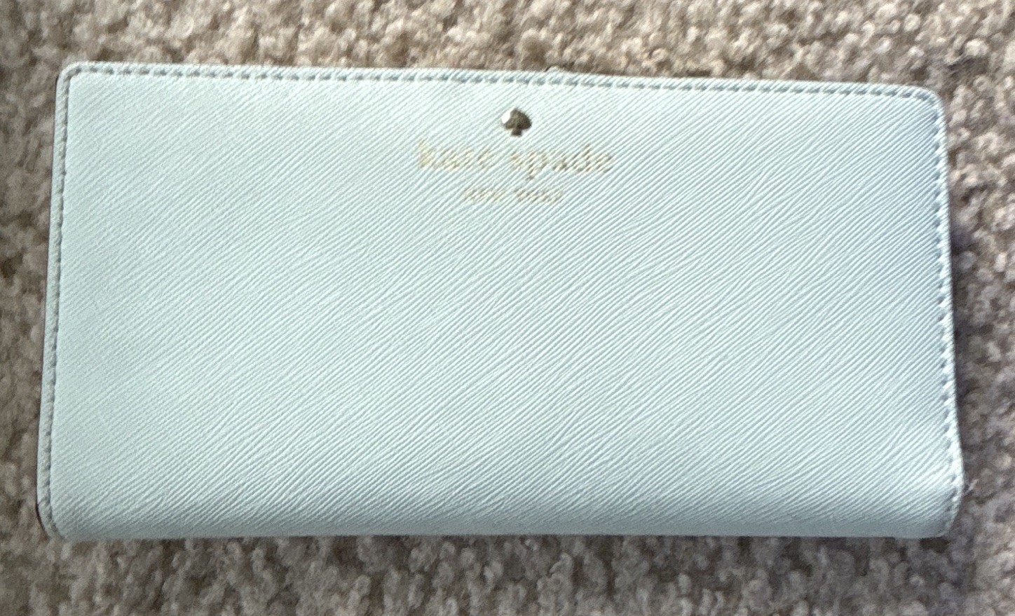 Kate Spade New York Light Blue Zip-Around Wallet w/ ID Window Card Slots