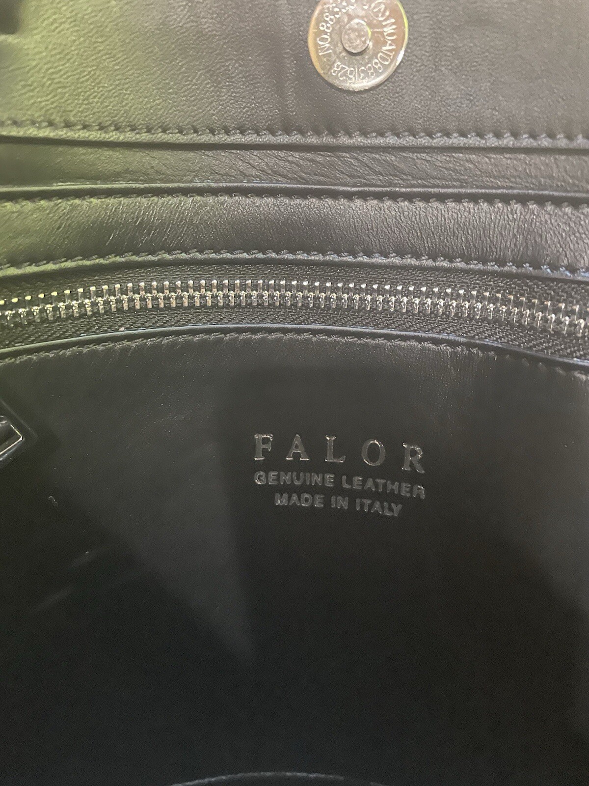FALOR Black Italian Woven Soft Leather Shoulder Bag 4 Straps Purse F2754 RARE