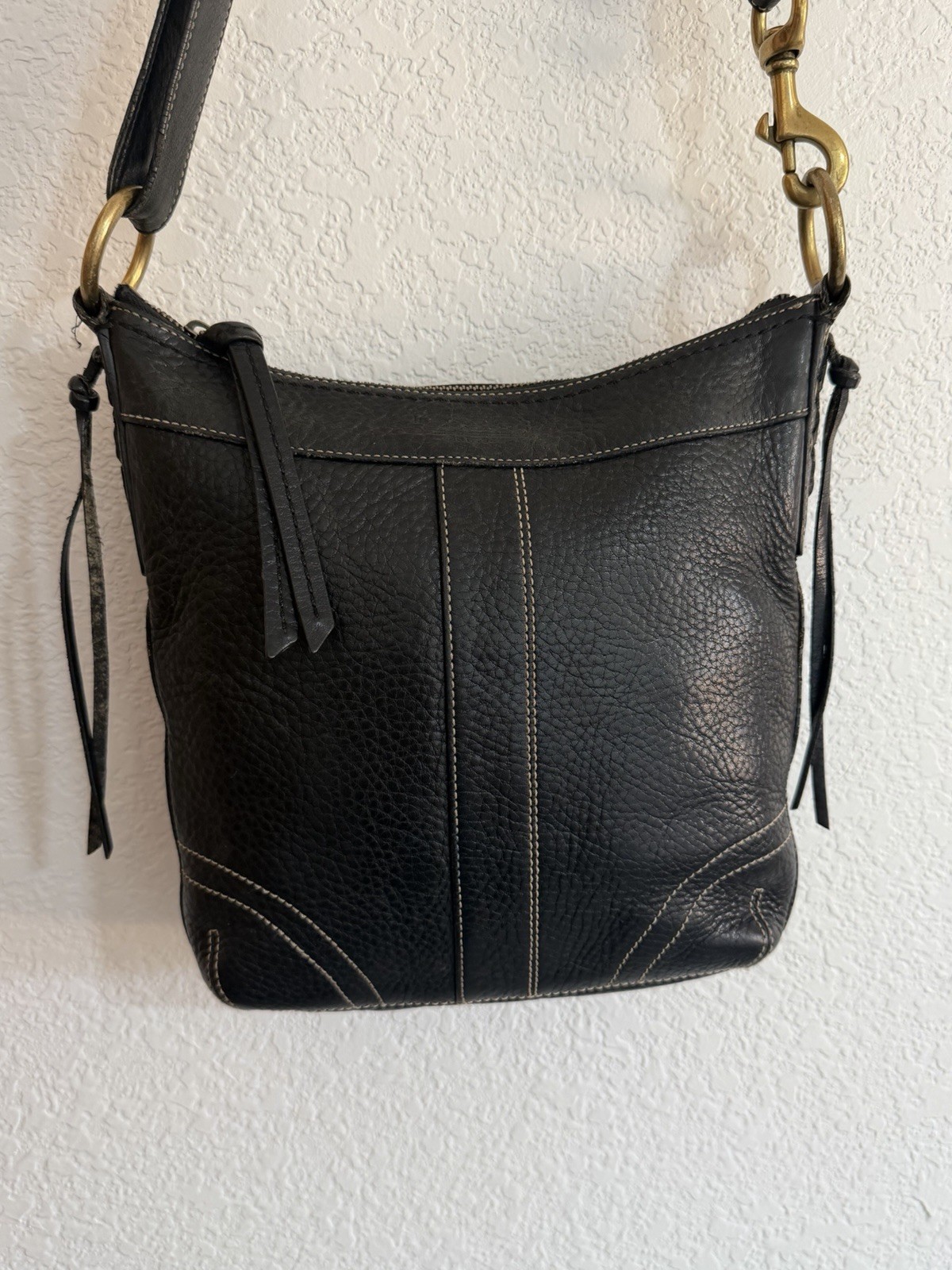 Coach Black Bleecker Laced Slim Duffel