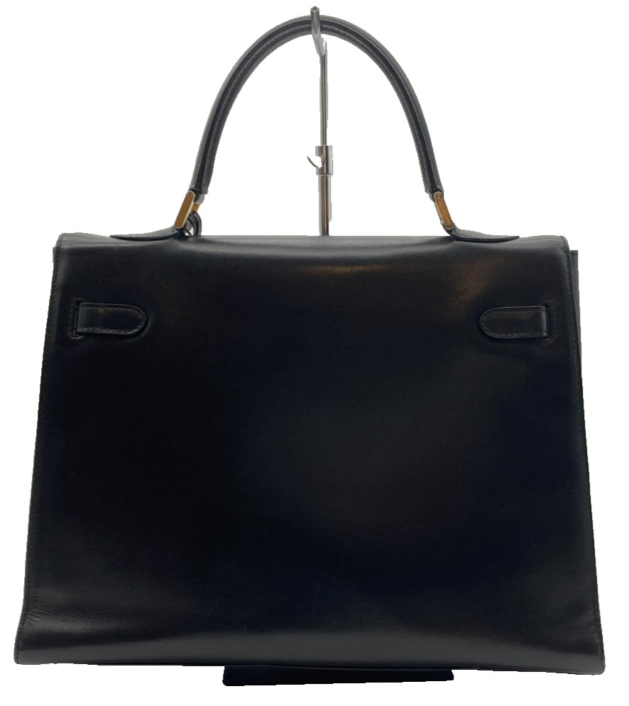 Bally Hand Top handle Bag Classic Black Leather 32cm Authentic