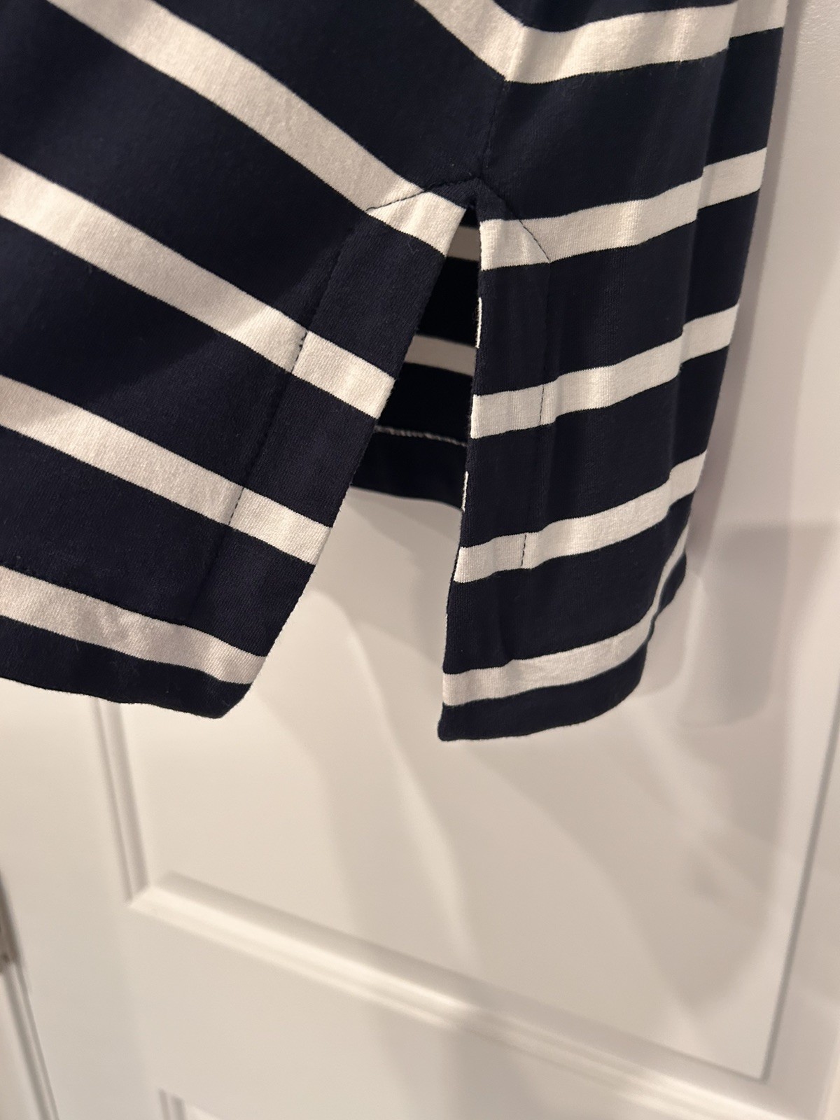 J. Jill Wearever Medium Women’s Navy/ White Striped Sleeveless Tunic Top