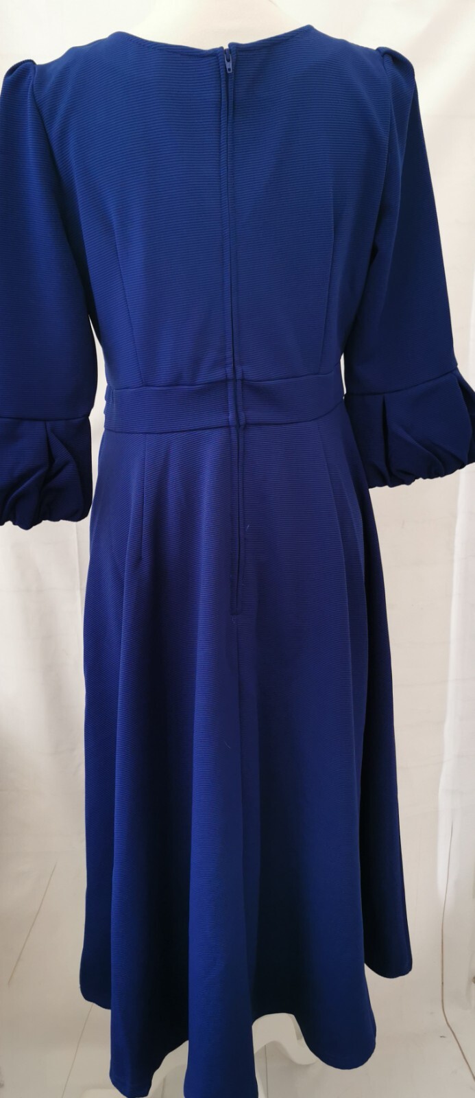 Jolie Moi Ladies Dress Bnwt Size 14 Royal Blue Lined 3/4 Sleeves Scoop Neck