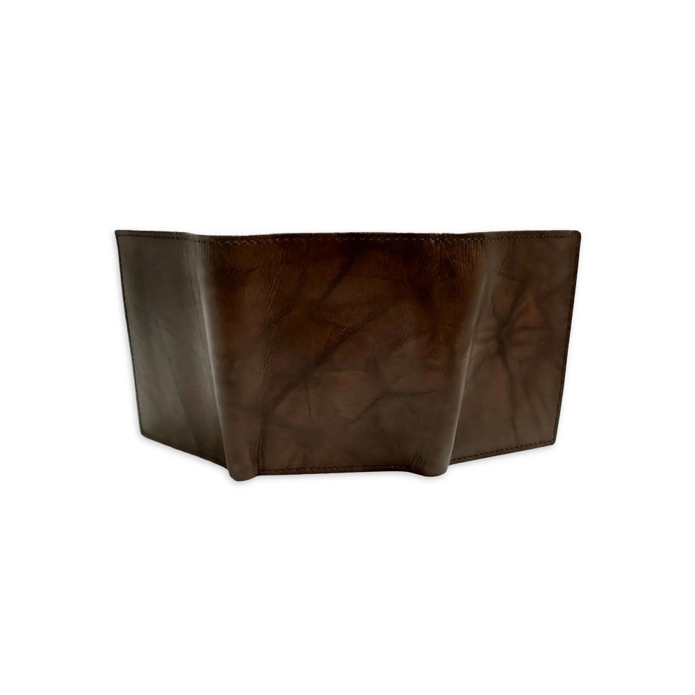 Flip ID Crunch Trifold Leather RFID Blocking Wallet with Money Clip