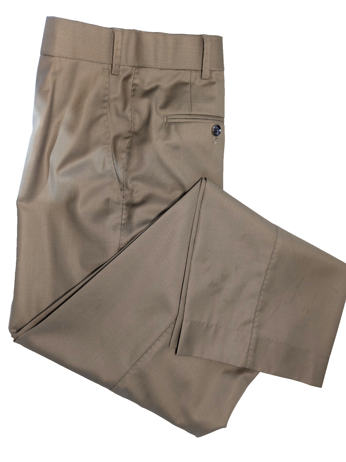 Hiltl DiBiella Dress Pants Mens 36 Brown Super 100s Vitale Barberis Wool