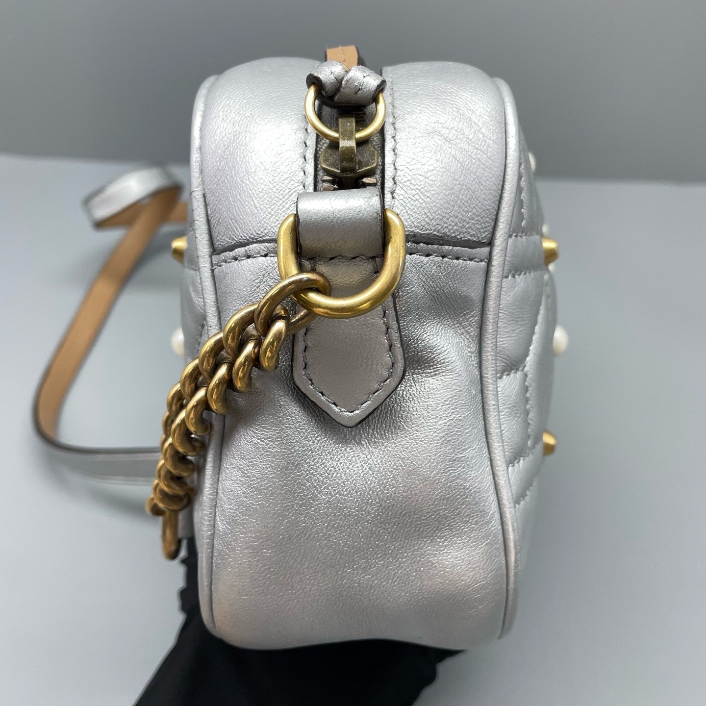 Gucci Pre-Owned Authentic Camera Bag Silver 24*14*7cm Silver